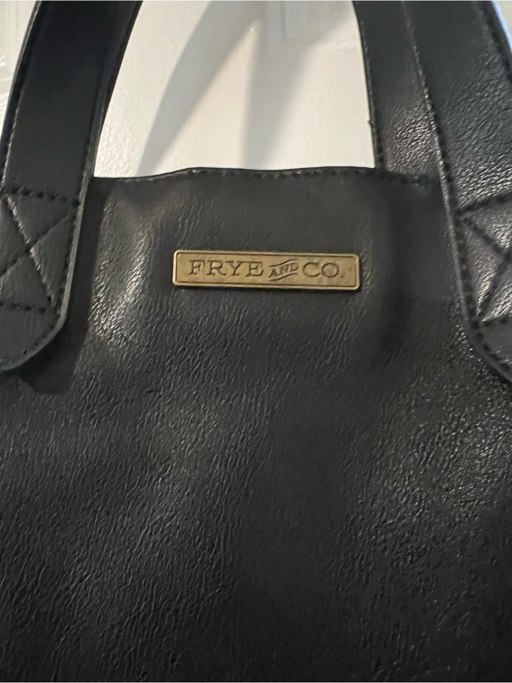 Frye and Co Black Leather Tote Bag - Picture 2 of 2